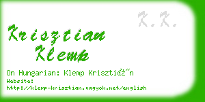krisztian klemp business card